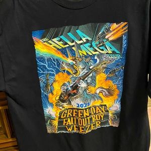 Green Day Fall Out Boy Weezer band concert Shirt